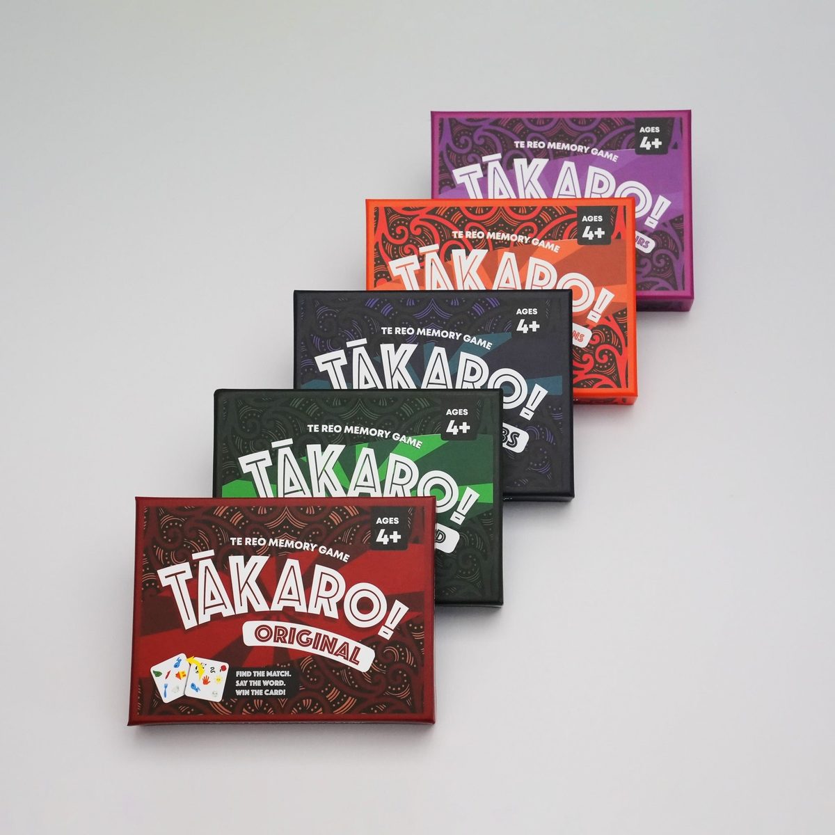 Tākaro te reo Māori memory game boxes